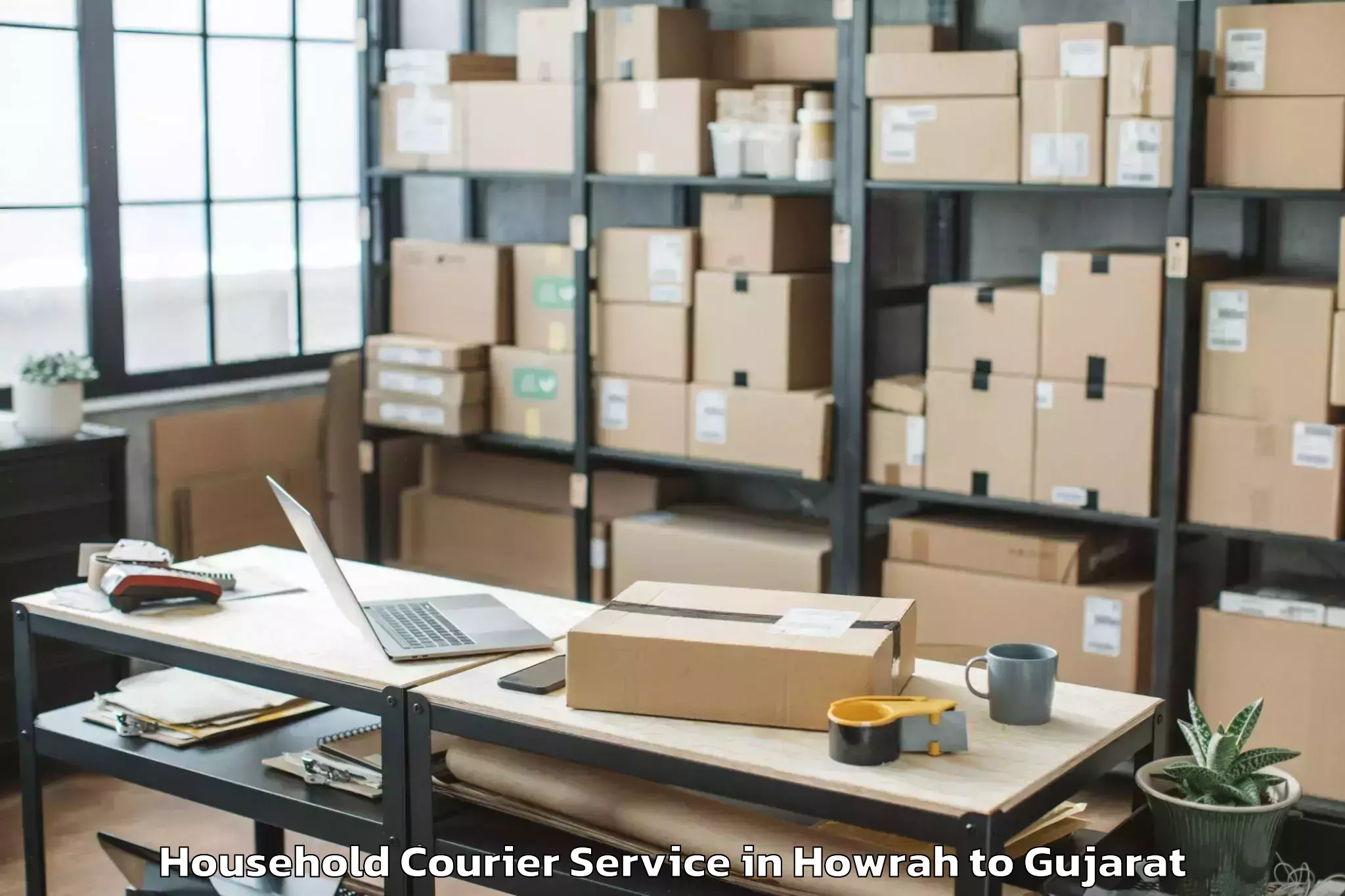 Expert Howrah to Vansda Household Courier